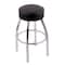 Holland Bar Stool Co 25" Counter Stool, Chrome Finish, Black Vinyl Seat, 360 Swivel C8C125BlkVinyl - alternate 1